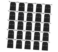 FOYTOKI 100Pcs Drawstring Makeup Bags Eyelash Pattern Travel Cosmetics Organizer Portable Cosmetic Pouches for Women with Spacious Design and Easy Open Closure Random Color