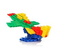 FOYTOKI 100Pcs Educational Building Blocks Colorful Shapes for Fun DIY Play Blocks for Early Learning for Developing Shapes Numbers Colors Skills