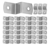 FOYTOKI 100pcs Silver Z Bracket Picture Frame Hangers Metal Connectors for Cabinet and Desk Fasteners Corner Braces for Cross Stitch Frames, Picture Hanging Hardware for Indoor Use