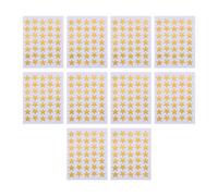 FOYTOKI 10pcs 1.5cm Gold Foil Five-pointed Star Reward Stickers, School, and Home Use - Self-adhesive Incentive Labels for Teachers