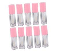 FOYTOKI 10pcs 6ml Lip Balm Tubes and Empty Plastic Lip Gloss Containers Pink for Diy Storage