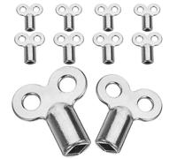 FOYTOKI 10pcs Alloy Radiator Valve Keys Metal Water Keys Square Extended Shape Sturdy Design Fit Square Hole Valves for Radiator Air Removal and Plumbing Bleeding