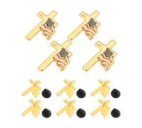 FOYTOKI 10pcs American Flag Cross Lapel Pins for Women and Men Alloy Patriotic Brooches with Secure Attachment and Versatile Accent, for Memorial Ceremonies and Church Events