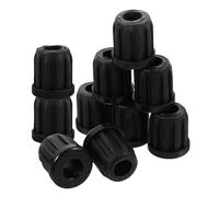 FOYTOKI 10pcs Black Plastic Swivel Caster Socket Sleeve Inserts for Office Chair Wheels, Stem Insert Sleeves Replacement for Computer Chair Foot Casters, Furniture Wheel Repair Set