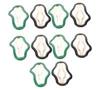 FOYTOKI 10pcs Cloud Shaped Hollow Hair Clips Non- Clips for Fine Hair Barrettes Black and Green for Women and Girls