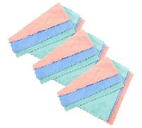 FOYTOKI 10pcs Coral Fleece Makeup Remover Cloths for Women, High-density Soft Facial Washcloths, Mixed Color Reusable Face Wipes for Gentle Skin Cleansing Random Color Random Style