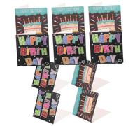 FOYTOKI 10pcs Creative Birthday Greeting Cards Happy Birthday Cards for Assorted Designs Delicate Decor for Wishes and Blessings
