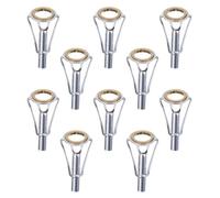 FOYTOKI 10pcs Fishing Rod Guide Ring Fishing Rod Guide Tips Stainless Steel Replace Old Or Broken Portable DIY and Subsection Repairing