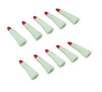 FOYTOKI 10pcs Halloween Witch Fingers Fake Nails Glow the Dark Plastic Red Spooky Realistic Design Party Prank Props for Haunted House and Zombie Costume