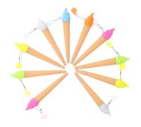 FOYTOKI 10Pcs Ice Cream Shaped Gel Ink Pens Portable Writing Pens for Students Office School Supplies Ergonomic Non-slip Design