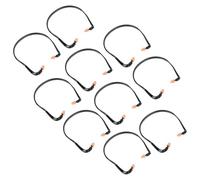 FOYTOKI 10pcs Lightweight Silicone with Band Noise Reducing for Sleep and Airplanes Comfortable Sturdy Hearing Protection Black