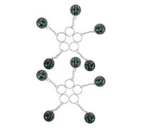 FOYTOKI 10Pcs Outdoor Compass Ball Keychain Set, Spherical Navigation Keyring for Hiking Camping Travel, Sturdy Miniature Compass Gadget for Adventure and Exploration