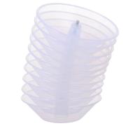 FOYTOKI 10pcs Range Hood Oil Cup Plastic Oil Bowl Set, Abs White, with Screw, Easy to Fix, Interchangeable, for Range Hood Accessories