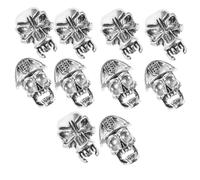 FOYTOKI 10pcs Retro Alloy Hair Beard Charms Large Braiding Vintage Style Hair Accessories for Dreadlocks Viking Braids Jewelry Decoration