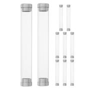 FOYTOKI 10Pcs Round Tweezers Storage Case Eyelash Extension Tool Organizer Tube Portable Manicure Holder Box for Travel and Salon Use