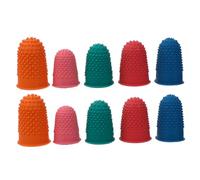 FOYTOKI 10pcs Rubber Finger Protector Covers Thick Reusable Finger Pads with Grip for Typing Gaming and Crafting for Oil and Fingerprint Protection