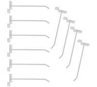 FOYTOKI 10pcs White 4mm Thick 15cm Pegboard Hooks for Commodity Display Tool Hooks for Shop Pegboard Universal for Goods Shelf and Retail Storage