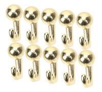 FOYTOKI 10pcs Zinc Alloy Push Pin Wall Hangers Metal Coat Hooks for Clothes Hats Scarves Keys Wear-Resistant Fixing Hooks for DIY Corkboard Decoration and Household Organization