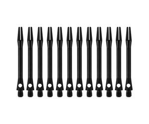 FOYTOKI 12pcs Ba Dart Shaft Replacement Rod, Aluminum Alloy 45mm Black
