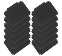 FOYTOKI 12pcs Matte Black Clip-On Basket Labels with Dry Erase Surface - Small Writable Plastic Tags for Pantry, Storage Bins, and Shelf Organization