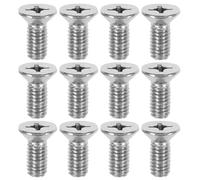 FOYTOKI 12Pcs Silver Brake Disc Fixed Screws Compatible with Popular Car Brake Systems Sturdy Disc Bolts for Vehicle Retaining and Fixing