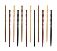 FOYTOKI 12pcs Wooden Chinese Hair Sticks for Women - Handmade Retro Hair Chopsticks Set with 4 Colors, Traditional Ancient-Style Hairpins for Weddings and Parties