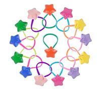 FOYTOKI 14Pcs Colorful Star Hair Ties No Damage Elastic Hair Bands for Versatile and for Various Hairstyles for Long Hair Hair Accessories