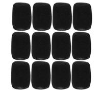 FOYTOKI 15pcs Handheld Microphone Windscreen Sponge Cover, Black Ballshaped Sponge Sleeve for Handheld Microphone, Easy Installation, Universal Use for Meeting Rooms and Dance Halls