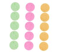 FOYTOKI 15Pcs Makeup Puff Rounded Puff 2.75X2.75X0.31Inch Cellulose Sponge Comfortable to Use Not Easy to Break or Deform for Home and Salon