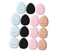 FOYTOKI 15PCS Mini Finger Powder Applicators for Foundation Cream Portable Wet Dry Makeup Tools for Women Soft Blending Sponge Set