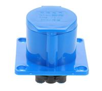 FOYTOKI 16a 3 Pin Power Plug Socket for Camper and Motorhome, Blue Pp Panel Mounted Socket with Reliable Power Transfer and Secure Installation, Suitable for Caravan and Trailer Use