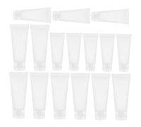 FOYTOKI 16pcs Refillable Squeeze Cream Sample Tubes Empty Cosmetic Packing Container for Travel Lotion Shampoo and Hand Cream Easy to Use and Squeeze Out Every Drop