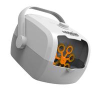 FOYTOKI 1PC Automatic Hand Held Bubble Machine Funny Bubble Maker for Weddings and Parties White Grey