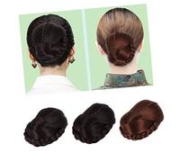 FOYTOKI 1Pc Braided Chignon Hair Bun Extension for Women Elegant Synthetic Fiber Hairpiece for Weddings Parties and Daily Use Easy to Wear Natural Look Versatile Chignon Wig