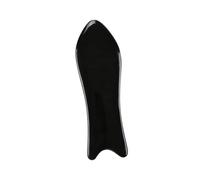 FOYTOKI 1pc Thick Buffalo Horn Facial Scraping Board Portable Massaging Tool for Neck Care Smooth Edges for Safe Use and Hydration Black