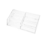 FOYTOKI 1pc Transparent Acrylic Pencil Storage Case Multi-purpose Holder for Pens Name Cards Snacks and Tea Packets for Home Office and Restaurant Use