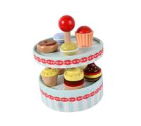 FOYTOKI 1Set Adorable Dessert Dual Layer Cake Tower Sweet Treats Educational Plaything for Tea Party Role Learning Safe Simulation