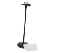 FOYTOKI 1set Miniature Dollhouse Microphone Music Score Decorative Microphone Model for Mini House Accessory for Boys and Girls Toy Room Decor Unique Miniature Furniture