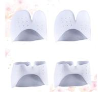 FOYTOKI 2 Pairs Silica Gel and Separators for Ballet Dancing, Easy to Wear and Clean, Suitable for Kinds of Shoes, Comfortable Foot Care Tool Anytime and Anywhere