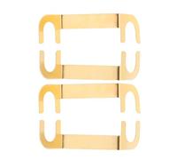 FOYTOKI 2 Pairs Speaker Wire Terminal Cup Connectors, Metal Binding Post Connectors for Home Cinema and Studio Use, Flexible Installation, Gold Colour