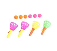 FOYTOKI 2 Pairs Toss Ball Set Launch Catch Game Props for Teens Safe with Balls for Indoor Outdoor Fun Encourages Active Bonding Random Color