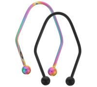 FOYTOKI 2 Pieces Stainless Steel Face Dimple Maker for Women, Small Metal Dimple Trainer Cheek Sculpting Tool, Reusable Facial Accessory for Beauty Enhancement