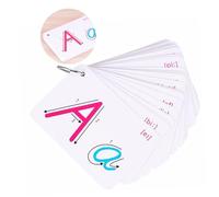 FOYTOKI 2 Sets Colorful Double Sided Letter Cards Educational for Literacy Development Portable Learning Flashcards for Boys and Enhance Vocabulary with Fun Patterns