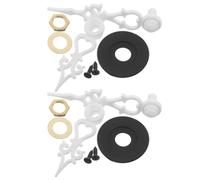 FOYTOKI 2 Sets Cuckoo Clock Hands Replacement Set with Easy Installation, Wear-Resistant Plastic and Metal Materials, Includes Rubber and Metal Washers and Nut, Suitable for Wall Clock DIY