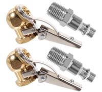 FOYTOKI 2 Sets Tire Chuck Kit with 1/4 Internal Thread Copper Iron | Sealed Ball Design, Quick Attachment for Air Compressor Hose, Roadside Tyre Service, Bicycle Valves