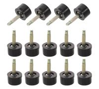 FOYTOKI 20 Pairs High Heel Tip Covers for Women, Black TPU Round Replacement Caps, Quick Installation Shoe Heel Protectors for DIY and Professional Shoe Restoration, 0.4x0.4x0.7 Inches