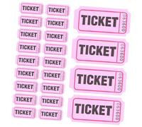 FOYTOKI 200pcs Pink Double Roll Raffle Tickets for Events Fundraisers Consecutive Movie Theater Carnival Entry Tickets Classroom Reward Prize Draw