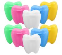 FOYTOKI 20Pcs Colorful Tooth Holder Box Deciduous Tooth Collection Organizer for Boys and Keepsake Storage with Cartoon Design