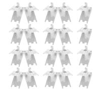 FOYTOKI 20pcs Cooler Shelf Support Refrigerator Clips Stainless Steel Multi-Functional Space Saving Design Silver Shelf Clips for Freezers and Storage