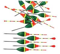 FOYTOKI 20Pcs Fishing Floats Bright Color Outdoor Angling Bobbers Durable Fishing Line Buoys for Beginners Professionals Random Color